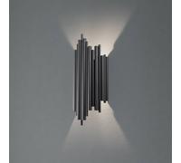 Applique murale Reis Opviq, dimmable, noir, Salon / Salle à manger, Métal, Applique Murale