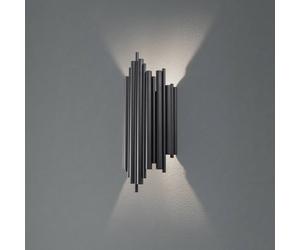 Applique murale Reis Opviq, dimmable, noir, Salon / Salle à manger, Métal, Applique Murale