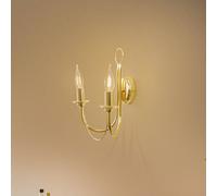 Applique murale Retro Euluna, dimmable, doré, Salon / Salle à manger, Métal, Applique Murale