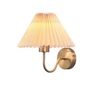 Applique Murale Rétro Plissée En Forme D'éventail, Lampe Créative For Salon, Salle À Manger, Chambre Coucher, De Chevet, Décoration La Maison Installation Facile(Copper color-Apricot)