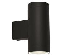 Applique murale Rochester Up/Down GU10 2 flammes noire avec capteur crépusculaire
