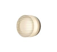 Applique Murale Ronde Circulaire avec diffuseur en Acrylique côtelé et Base en Aluminium, idéale pour Une Utilisation intérieure (Chambre, Couloir, Salon) (Blanc)