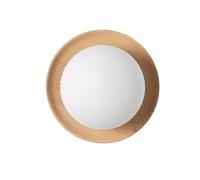 Applique murale ronde en bois de style nordique, Wabi-Sabi, Ø21 cm, G9 max. 15 W, « POLARIS »