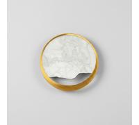 Applique murale ronde en verre et fer Marble
