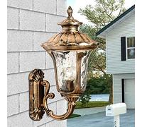 Applique Murale Rurale élégante en Aluminium E27 Bronze étanche rétro Balcon créatif Lanterne Murale Nordique Moderne Simple Villa Applique Murale extérieure Applique Murale