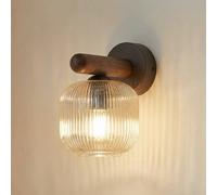 Applique murale Salvia TK Lighting, dimmable, bois foncé, Salon / Salle à manger, Bois, Applique Murale