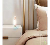 Applique Murale Sans Fil LED Batterie Lampe Murale avec Détecteur de Mouvement Luminaire Mural Intérieur USB Rechargeable Éclairage Mural Magnetique Escalier Chambre (Teinte Bois,Lumière Blanche)