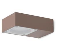 Applique murale Sirio Coffee, étanche IP65, avec variateur, en métal et verre, de la marque Ideal Lux