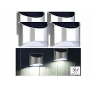 Applique murale solaire à LED - Lunartec - WL-135.solar - Acier inoxydable - Détecteur de mouvement - IP44