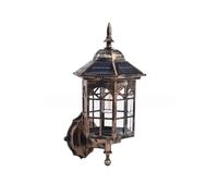 Applique Murale Solaire avec Détecteur de Lumière, Luminaire Extérieur avec Capteur Crépusculaire pour Porte de Garage ou Maison B