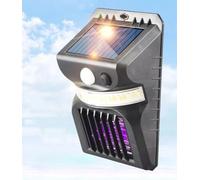 Applique murale solaire avec tue-moustiques - Étanche à LED avec détecteur de mouvement - Lampe de sécurité 2 en 1 à énergie solaire et tueur de moustiques pour terrasse, jardin, cour, clôture