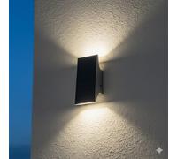 Lumisky Applique murale solaire DAYLOR WALL LED blanc froid 700 lm H21 cm