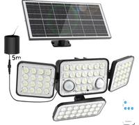 Applique murale solaire, détecteur de mouvement, étanche IP65, lot de 1, 292 LED