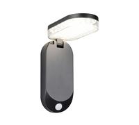 Applique murale solaire extérieure LED 3W noire avec capteur de mouvement et crépusculaire