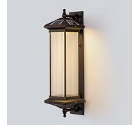 Applique Murale Solaire Extérieure Style Lanterne, Lampe de Porche Vintage, Applique Étanche Ip65, Éclairage Mural Extérieur À Énergie Solaire Pour Garage, Jardin, Cour, Maison ()