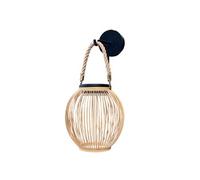 Lumisky Applique murale ISALINE solaire LED sans fil en bambou style bohème H40cm