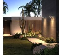 Applique murale solaire aluminium KEOPE WALL Noir H14cm 6 G
