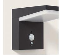 Ledkia Applique Murale Solaire LED 5W Aluminium avec Détecteur de Mouvement Edwan Noir