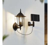 Applique murale solaire LED Lindby Sayata, noir, aluminium, lanterne Sayata, noir, Aluminium, Moderne, Applique Murale Solaire