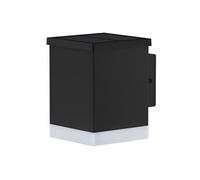 Lumisky Applique murale solaire SUNBOX BLACK LED blanc chaud acier noir H11,5 cm
