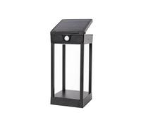 Lumisky Applique murale SUNBRIK – panneau solaire orientable, LED blanc chaud/froid – Noir H27cm