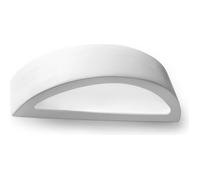 SOLLUX lighting Atena Applique murale en céramique | Design Moderne Très Polyvalent | Ampoule E27 Remplaçable, 1 x 60 W | Blanc, 40,5 x 14,5 x 10 cm