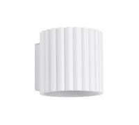Sollux Lighting Applique murale moderne tube strié blanche 10 cm G9