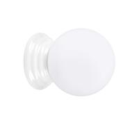 SOLLUX lighting Applique Murale - Lampe Murale Intérieure - en Céramique Émaillée Verre - 1 Abat-jour - Lampe LED Ampoule - Blanc Zori