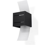 Applique Murale - SOLLUX - LORETO - Aluminium/Verre - Noir - G9 LED