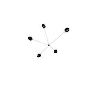 Applique Murale Spider 5 Bras Fixes Noir