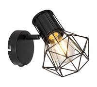 Applique murale spot cage spot salon lampe spot orientable noir