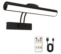 Applique murale télécommandée, lampe à tableau LED sans fil, tête de lampe LED rotative avec minuterie