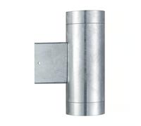 Applique murale TIN maxi double bord de mer - GU10 - acier galvanisé gris argenté IP54 - Nordlux, Extérieur