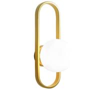 Applique Murale Toolight App1756-1W Spot Murale Or Brossé Blanc 17X14X34Cm