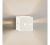 Applique murale Top SOLLUX LIGHTING, dimmable, blanc, Salon / Salle à manger, Aluminium, Moderne, Applique Murale