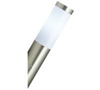 Applique murale torche murale en acier inoxydable pour lampe de jardin extérieure applique balcon, opale, 1x douille E27, DxH 7,8x36,5 cm