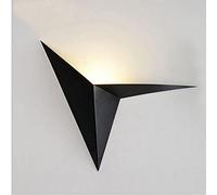 Applique murale triangulaire moderne à LED 3W | Lampe de couloir intérieure | Éclairage décoratif | Appliques murales pour chambre, appartements, dortoirs, théâtre, studio, hôtel | 3000K (Noir)