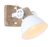 Applique murale vintage spot lampe de salon en chêne blanc orientable 7968W