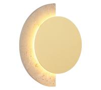 Applique Murale Wandleuchte LED Ronde Salon Blanc Métal Marbre Hauteur 30 cm