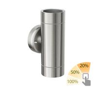 Applique murale WEDO pour l'extérieur chrome mat acier inoxydable IP44 Up