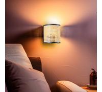 Lindby Applique Murale Yaelle à intensité variable (Scandinave) en Marron Bois e. a. pour Salon & Salle manger (1 lampe,à E27), Lampe Eclairage Luminaire Mural