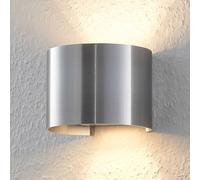 Applique murale Zuzana Arcchio, dimmable, gris, Salon / Salle à manger, Aluminium, Moderne, Applique Murale