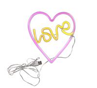 Applique néon cœur Love LED 3W USB/piles blanc Polux