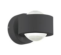 Applique ONO 2 LED 2X2,5W en aluminium gris anthracite 90x0x80mm
