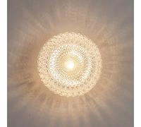 Applique ou plafonnier Anthemis rosace verre 21 cm | Abat-jour en verre transparent de 21 cm, forme rosace, pose murale ou au plafond