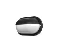 Applique ovale CANOPUS Polycarbonate noir Ip44 FABRILAMP