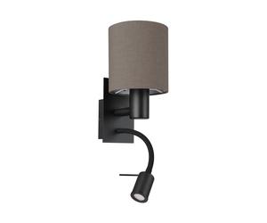 Applique PASTERI E27 1X40W en acier noir 150x0x380mm