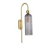 Applique Piega Light Prestige 1xE14 verre fumé doré/noir