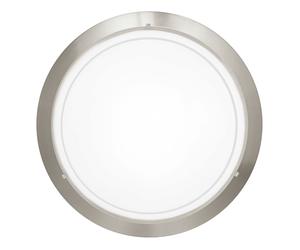 Applique plafond PLANET 1 E27 en métal et verre blanc satiné