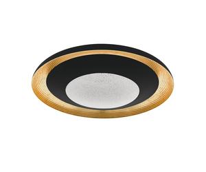 Applique/Plafonnier C2 LED 24,5W en matière synthétique noir et or D495mm
